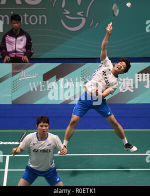 Macau, China. 4th Nov, 2018. Kim Gi Jung (front) and Lee Yong Dae