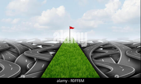 Golf escape and work life balance concept as a business vacation or corporate rest symbol as 3D illustration. Stock Photo