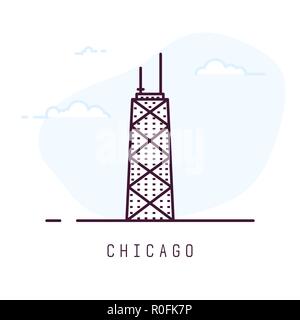 Chicago line style Stock Vector