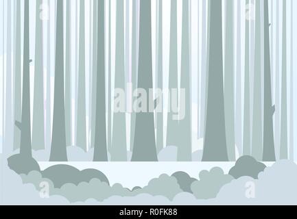 Big forest and meadow Stock Vector