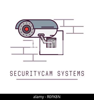 Security cam system Stock Vector