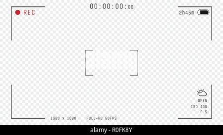 Video camera overlay Stock Vector