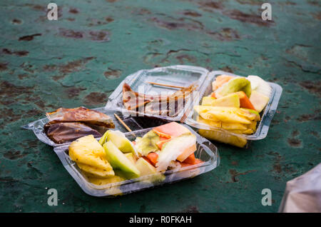 RUJAK - traditional fruit and vegetable salad in Indonesia Stock Photo