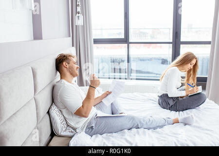 creative director spending time on working at home Stock Photo