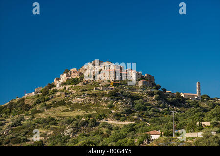 Hill town of Sant'Antonino, Balagne region, Haute-Corse, Corsica, France Stock Photo