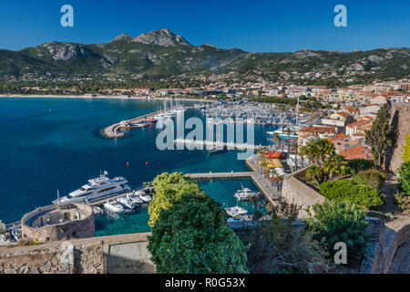 Port in Calvi, Balagne region, Haute-Corse, Corsica, France Stock Photo