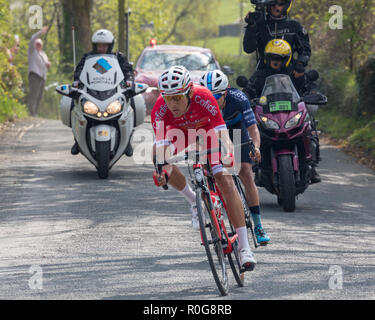 Tour de Yorkshire 2018, Burnsall in the Yorkshire Dales Stock Photo