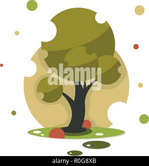 Save the world with ecology and environment conservation concept.Green forest wildlife with nature background layers paper art style.Vector illustration. Stock Vector