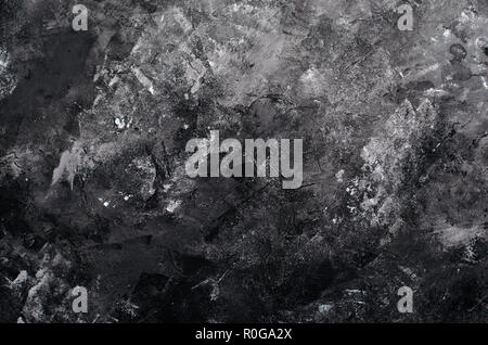 Black and Grey Abstract Wall Background, Cement, Concrete, Stucco Texture Stock Photo