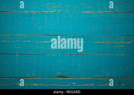 Blue Painted Wood Background, Old Wooden Board Texture Stock Photo