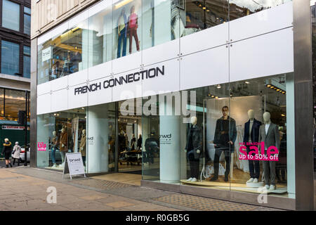 A branch of French Connection in Oxford Street, London. Stock Photo