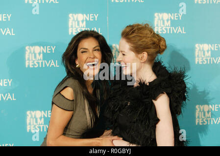 Teri Hatcher attends the premiere of 'Coraline' with Miranda Otto as part of the Sydney Film Festival. Sydney, Australia 10.06.09. Stock Photo