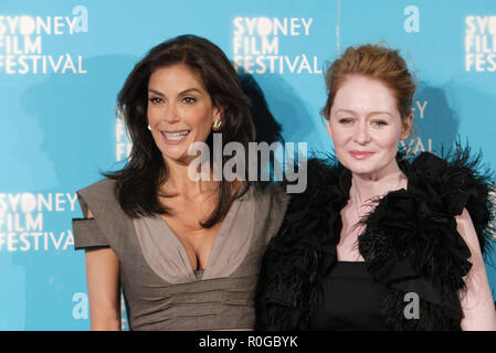 Teri Hatcher attends the premiere of 'Coraline' with Miranda Otto as part of the Sydney Film Festival. Sydney, Australia 10.06.09. Stock Photo