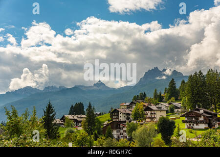 Alpine resort in Dolomites mountains Cortina D Ampezzo,South Tyrol Italy Europe Stock Photo