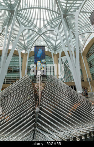 Glass and Steel of Allen Lambert Galleria, Brookfield Place, Toronto, Canada Stock Photo