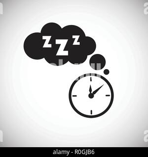 Sleep time on white background Stock Vector