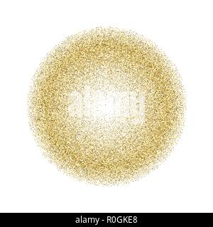 Gold glitter texture isolated on white. Golden color of winners. Gilded abstract particles. Explosion of confetti shine. Celebratory background. Vecto Stock Vector