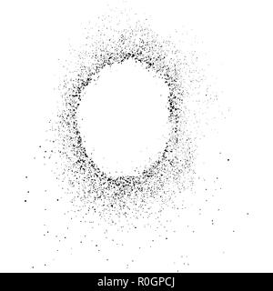 Grainy abstract texture of  frame is isolated on a white background. Spot design element. Distress overlay textured. Vector illustration,eps 10. Stock Vector