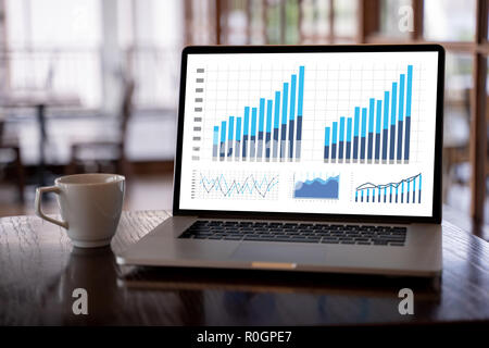 Customer Marketing Sales Dashboard Graphics Concept Business Man Sales Increase Revenue Shares Stock Photo