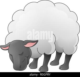 Sheep Animal Cartoon Character Stock Vector