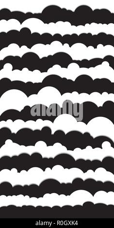 Abstract vector background of waves. 3D optical illusion- line art. Stock Vector