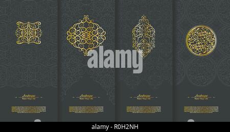 Pattern islamic element classy arabesque background template collection vector design Stock Vector