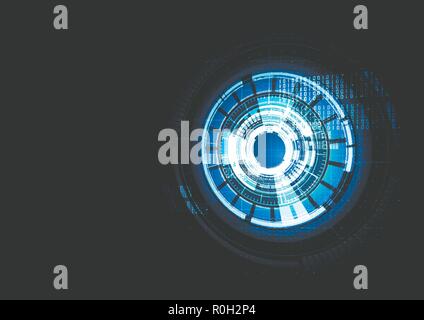 Technological intelligent interface connection system abstract background vector design Stock Vector