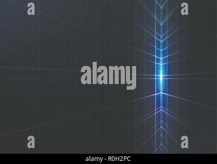 Technological intelligent metric space abstract background template vector design Stock Vector