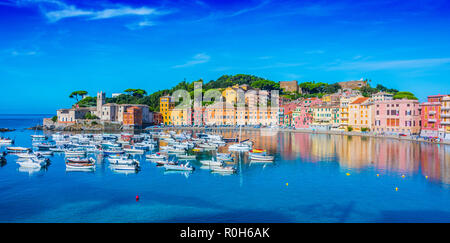 Sestri Levante on Mediterranean sea coast in Italy - GlobePhotos