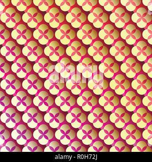 bright geometric background from abstract flowers