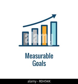 2019 SMART Goals Vector graphic w various Smart goal keywords Stock Vector