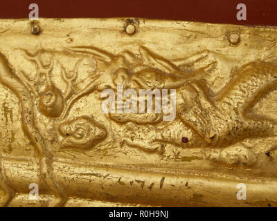 Golden Dragon Decoration Detail Stock Photo