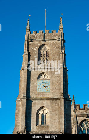 The tower at The Church of St Mary the Virgin, Steeple Ashton, Wiltshire, UK. Stock Photo