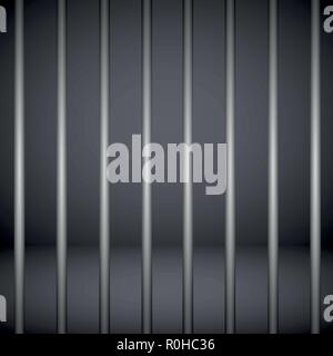 jail bars steel prison dark background vector illustration EPS10 Stock Vector
