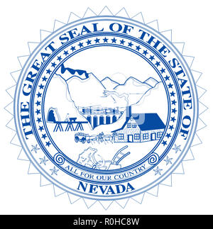 The great seal of Nevada over a white background Stock Photo