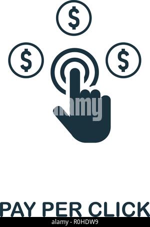 Pay Per Click icon. Premium style design from advertising collection. UX and UI. Pixel perfect pay per click icon for web design, apps, software, prin Stock Vector