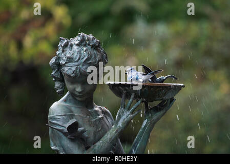 Autumn views of the Conservatory Garden in Central Park, New York City. Stock Photo