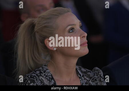 Vienna, Austria. 5th November 2018. The Freedom Education Institute, the FPÖ and the Freedom Parliamentary Club invited to the symposium and ceremony '1918 - 2018: 100 years of republic. Picture shows Philippa Strache. Credit: Franz Perc / Alamy Live News Stock Photo