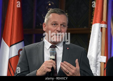 Vienna, Austria. 5th November 2018. The Freedom Education Institute, the FPÖ and the Freedom Parliamentary Club invited to the symposium and ceremony '1918 - 2018: 100 years of republic. Picture shows Defense Minister Mario Kunasek.  Credit: Franz Perc / Alamy Live News Stock Photo