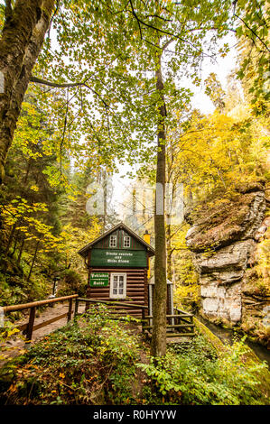 Picturesque view of Hrensko national Park, situated in Bohemian Switzerland, Czech Republic Stock Photo