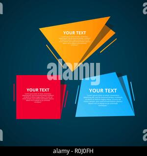 Style text templates speed origami for banner Vector Text Label Stock ...