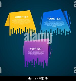 Style text templates speed origami for banner Vector Text Label Stock ...