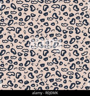 Leopard pattern design violet purple spots abstract seamless print. Stock Vector