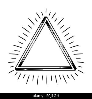 Impossible infinite triangle figure. Stock Vector
