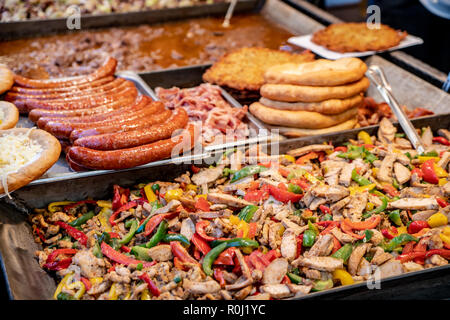 Traditional street food in Budapest Christmas advent market Stock Photo