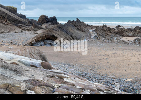 Bude Beach, North Cornwall, England, UK Stock Photo