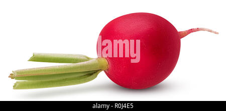 Fresh red radish isolated on white background. Clipping Path. Full depth of field. Stock Photo