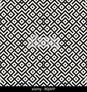 Ethnic pattern vector design. Seamless lattice background. Square repeating lines elements. Stock Vector