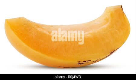 Pepino melon fruit slice isolated on white background. Clipping Path. Full depth of field. Stock Photo