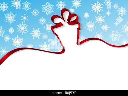 gift box from ribbons isolated on white background vector illustration, birthday holiday symbol, Christmas Stock Vector